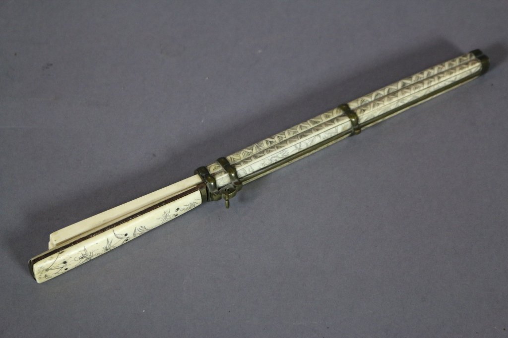 JAPANESE ANTIQUE IVORY EATING SET: JAPANESE ANTIQUE IVORY EATING SET