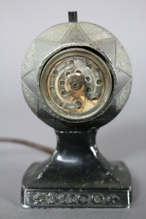 VINTAGE MICROPHONE: VINTAGE MICROPHONE 4"H X 2"W X 1.75"D