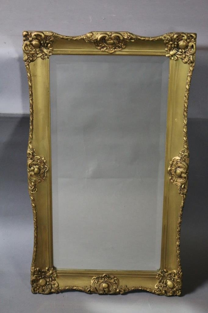 ANTIQUE GILT GESSO ANTIQUE MIRROR: ANTIQUE GILT GESSO ANTIQUE MIRROR