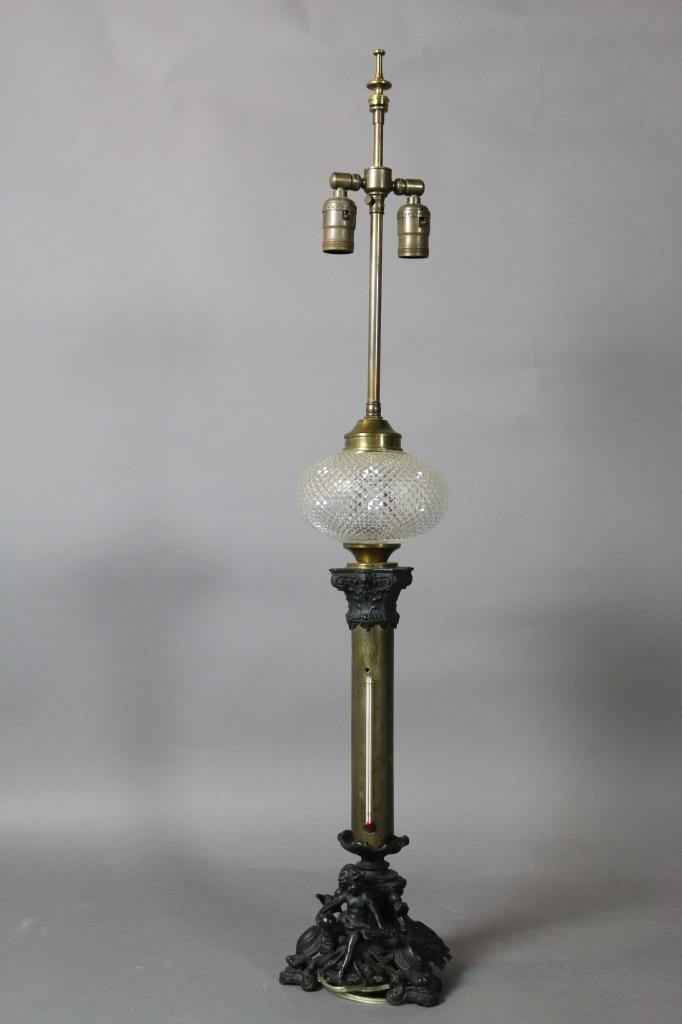 VINTAGE THERMOMETER OIL LAMP CONVERSION LAMP: VINTAGE THERMOMETER OIL LAMP CONVERSION LAMP