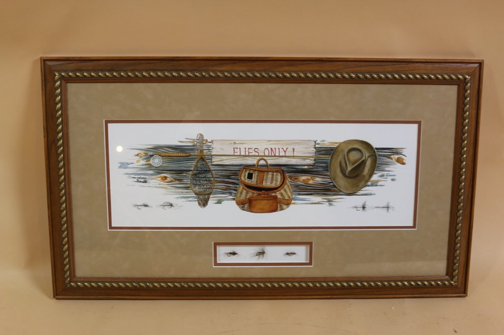 DAVID RUIMVELD FLYFISHING PRINT: "FLIES ONLY": DAVID RUIMVELD FLYFISHING PRINT: "FLIES ONLY" 215\750 F 17.5" X 30.5" S 7.75" X 21"