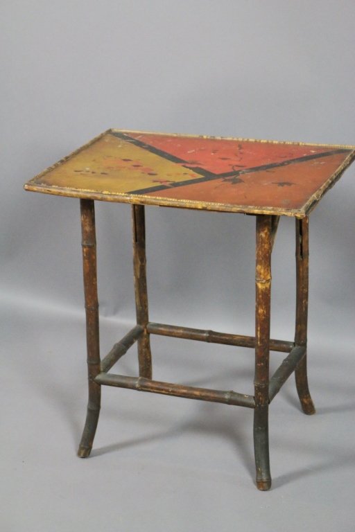 ENGLISH ANTIQUE BAMBOO TABLE: ENGLISH ANTIQUE BAMBOO TABLE