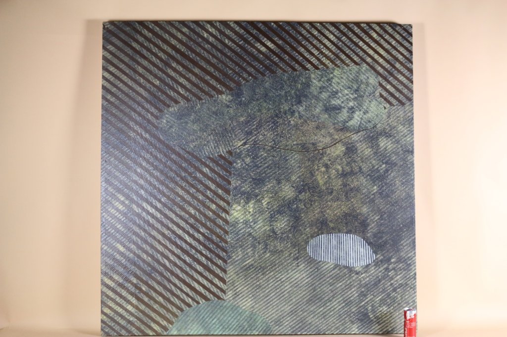 JACQUES MENACHE "AMOEBIC BIRTH" 1978/1977: NCAC PURCHASE; ACRYLIC 55" X 55.5" SHOWN AT NC MUSEUM, RALEIGH, NC