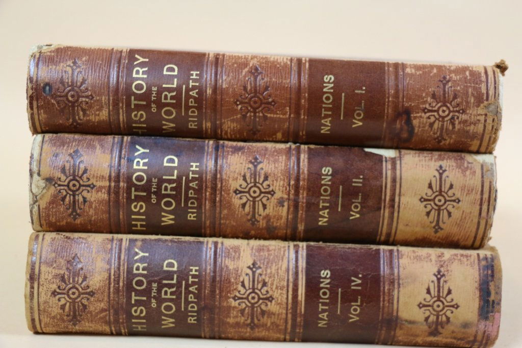 LEATHER BOUND "HISTORY OF THE WORLD" BOOKS