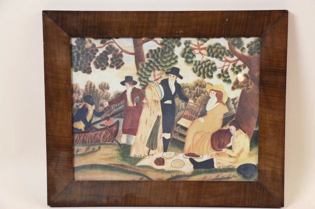 "THE PICNIC" AMERICAN 1820: SUBJECTS INCLUDE SLAVE AND OTHERS