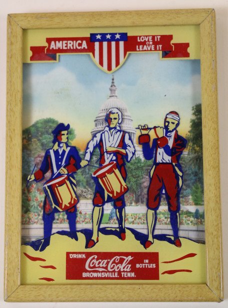 VINTAGE COCA-COLA PATRIOTIC ADVERTISEMENT: VINTAGE COCA-COLA PATRIOTIC ADVERTISEMENT