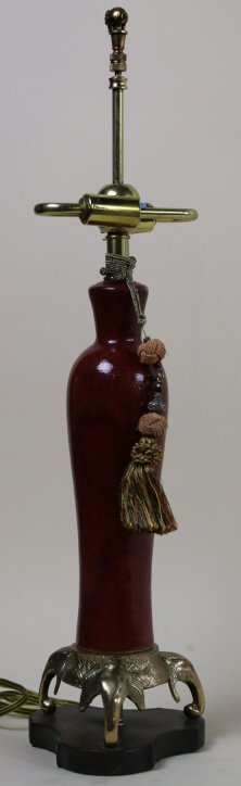 FREDERICK COOPER CHINESE OXBLOOD LAMP: FREDERICK COOPER CHINESE OXBLOOD LAMP