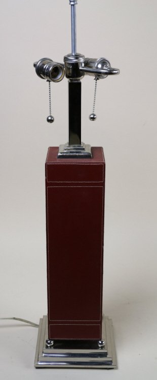 FREDERICK COOPER/COACH CHROME MODERN LAMP: FREDERICK COOPER/COACH CHROME MODERN LAMP