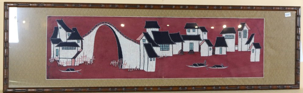 JAMES PERRY "LATE AFTERNOON" ROCKY NECK: 22" X 75"