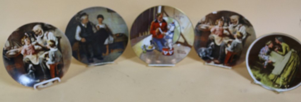 NORMAN ROCKWELL PLATES: 5 NORMAN ROCKWELL PLATES