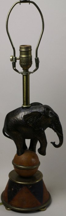 FREDERICK COOPER BLALANCING ELEPHANT LAMP: FREDERICK COOPER BLALANCING ELEPHANT LAMP