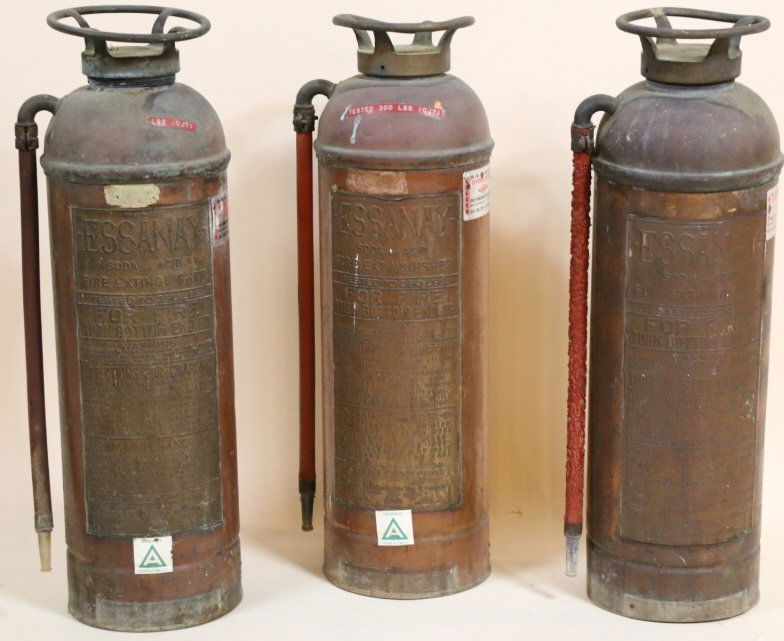 VINTAGE COPPER / BRASS FIRE EXTINGUISHERS (1 of 6)