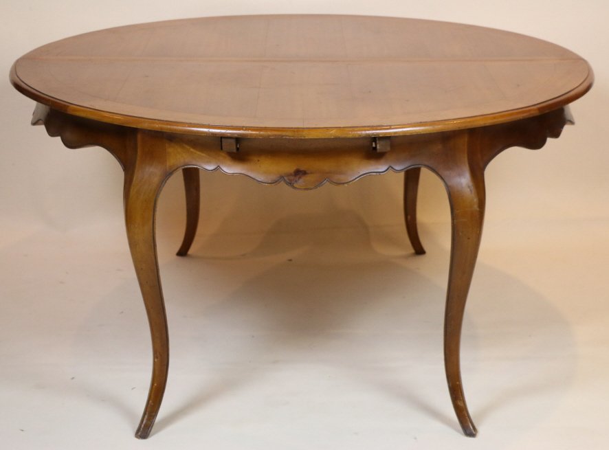 ITALIAN ROUND WALNUT DINING TABLE 60" DIAMETER (1 of 5)