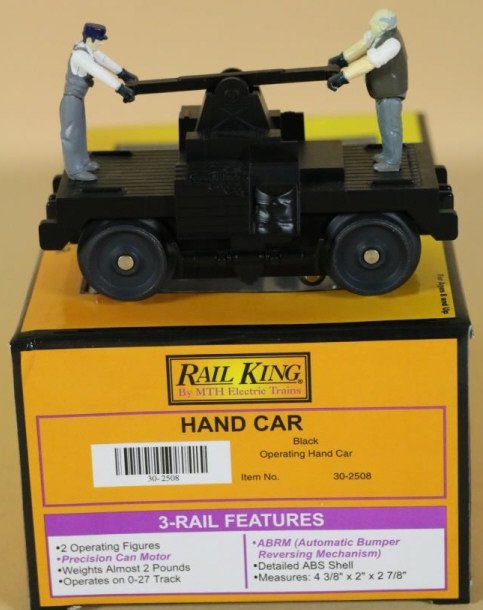 MTH RAIL KING POWERED HAND CAR #30-2508 O SCALE (1 of 2)
