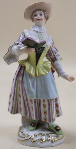MEISSEN GERMAN ANTIQUE FIGURINE: MEISSEN GERMAN ANTIQUE FIGURINE