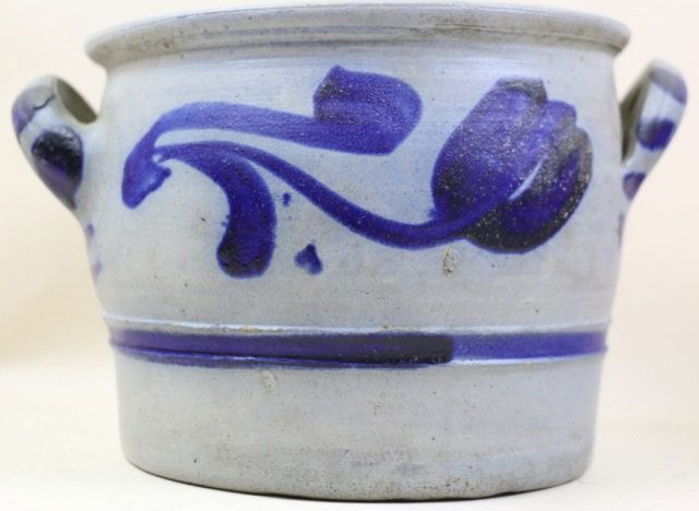 GERMAN ANTIQUE POTTERY CROCK: GERMAN ANTIQUE POTTERY CROCK