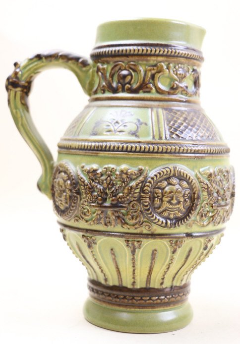 GERMAN ANTIQUE SALT GLAZED PITCHER: GERMAN ANTIQUE SALT GLAZED PITCHER