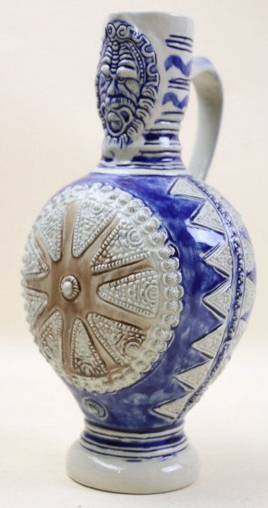 GERMAN ANTIQUE SALT GLAZED PITCHER: GERMAN ANTIQUE SALT GLAZED PITCHER