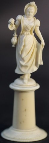 ENGLISH VICTORIAN ANTIQUE SCULPTURE ON PLINTH: ENGLISH VICTORIAN ANTIQUE SCULPTURE ON PLINTH