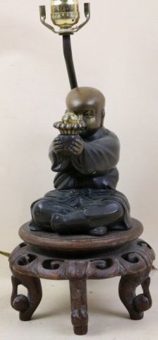 CHINESE FREDERICK COOPER VINTAGE BRONZE LAMP: CHINESE FREDERICK COOPER VINTAGE BRONZE LAMP