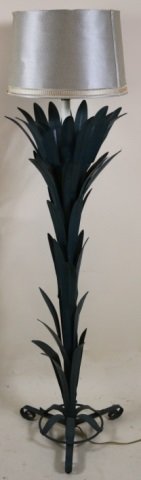 FREDERICK COOPER FLORAL MODERN FLOOR LAMP: FREDERICK COOPER FLORAL MODERN FLOOR LAMP CUSTOM SHADED