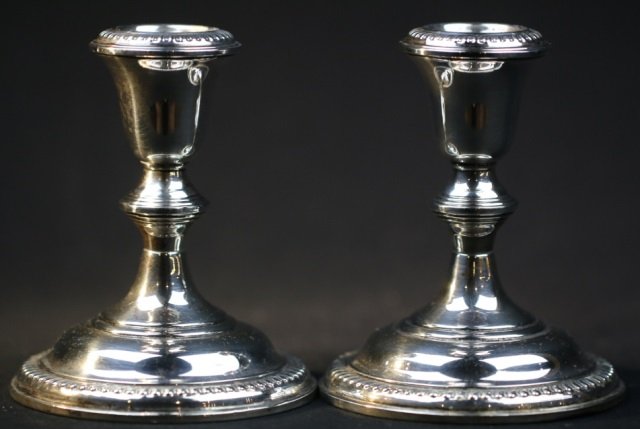 S. KIRK & SON STERLING SILVER CANDLE STICKS: S. KIRK & SON STERLING SILVER CANDLE STICKS