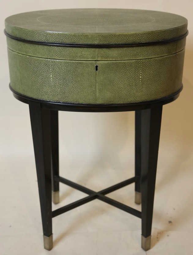 ULTRA MODERN SHAGREEN EEL / SHARK SKIN SIDE BOX: ULTRA MODERN SHAGREEN EEL / SHARK SKIN SIDE BOX; 26" X 19" X 14"