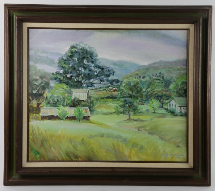 BETTY G. MITCHELL "BURNSVILLE NC MORNING" AOC: BETTY G. MITCHELL "BURNSVILLE NC MORNING" AOC f: 27" X 32"