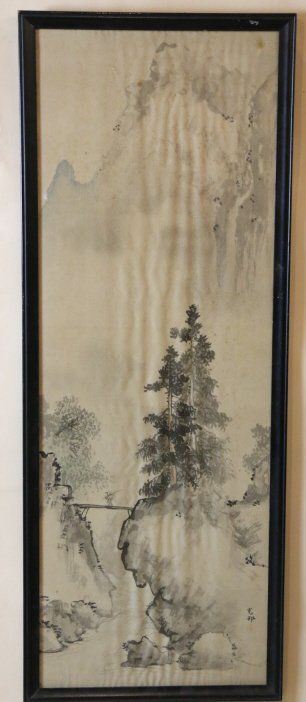 CHINESE ANTIQUE FRAMED WATERCOLOR: CHINESE ANTIQUE FRAMED WATERCOLOR