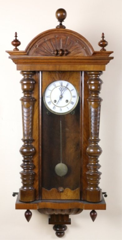 GERMAN ANTIQUE HANGING REGULATOR CLOCK: GERMAN ANTIQUE HANGING REGULATOR CLOCK