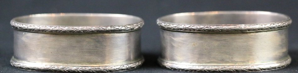 STERLING SILVER ANTIQUE NAPKIN RINGS: STERLING SILVER ANTIQUE NAPKIN RINGS