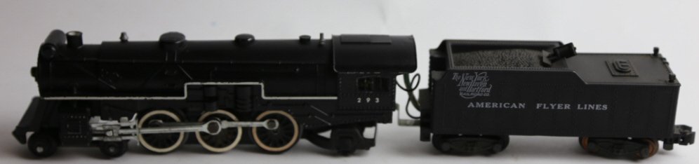 AMERICAN FLYER ANTIQUE STEAM ENGINE 293 & TENDER: AMERICAN FLYER ANTIQUE STEAM ENGINE 293 & TENDER