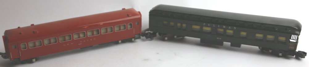 AMERICAN FLYER 654 AND 650 PASSNEGER CARS: AMERICAN FLYER 654 AND 650 PASSNEGER CARS PULLMAN AND NEW HAVEN