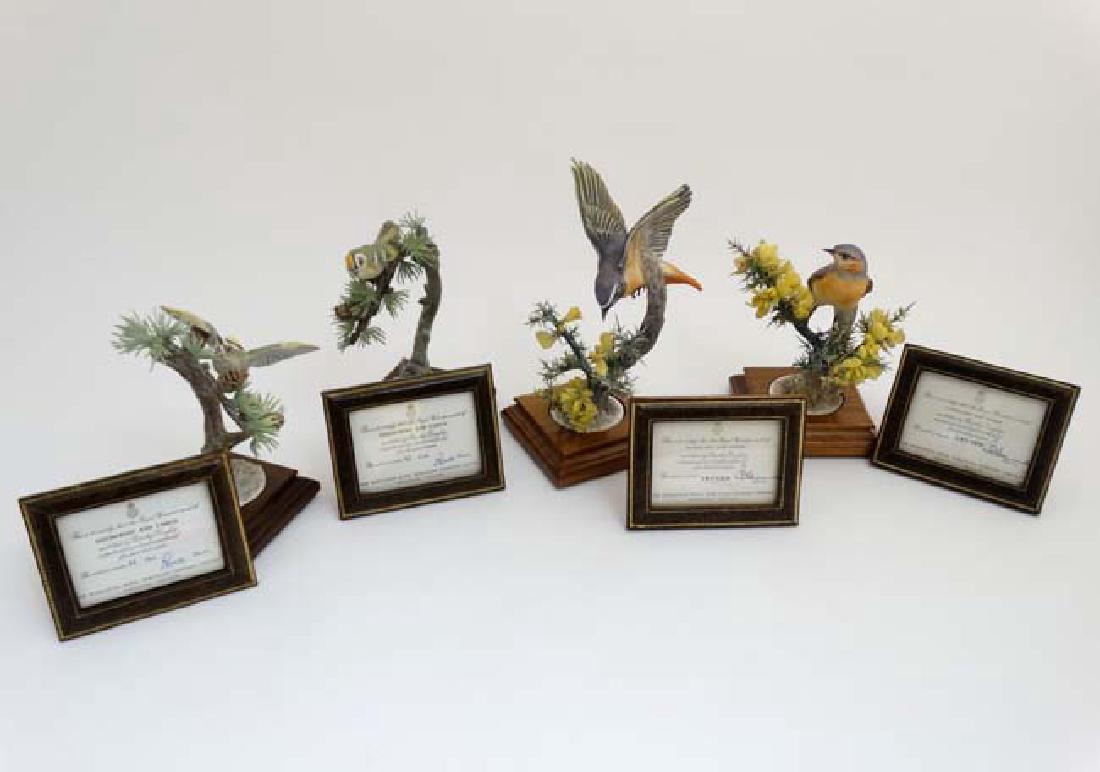 Two pairs of Royal Worcester limited edition birds on (1 of 3)