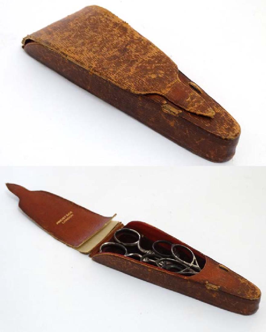 A scissor keep / pouch with red Morocco leather (1 of 7)