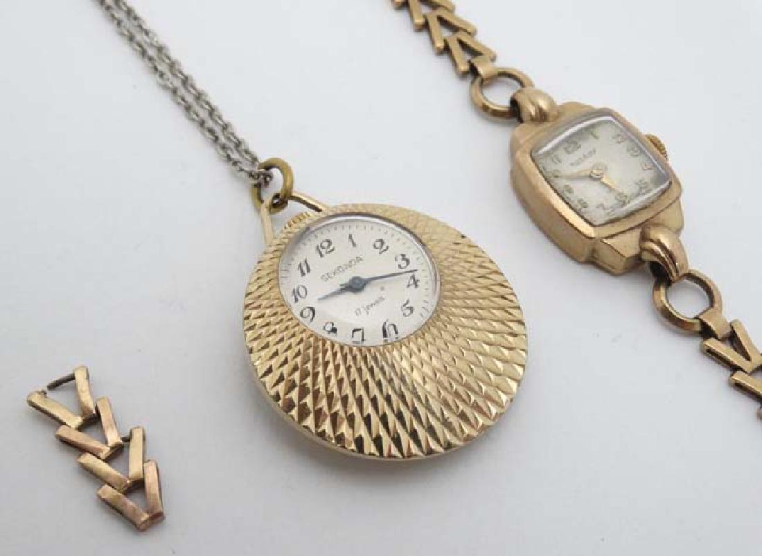 .375 Gold Rotary watch and a Gold plated pendant watch (1 of 5)