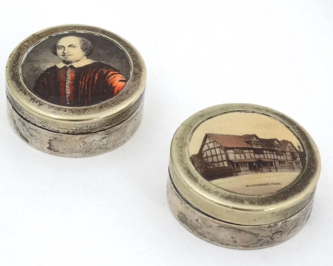 Early  - mid 20thC silver plated souvenirs : A pair of (1 of 5)