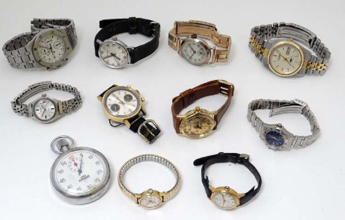Watches : A quantity of 11 assorted wrist watches . (1 of 13)