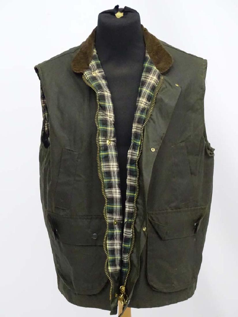 A Green waxed gilet, size XL: A Green waxed gilet, size XL