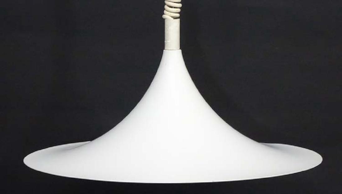 Vintage Retro : Vintage Retro : A Danish pendant Rise: Vintage Retro : Vintage Retro : A Danish pendant Rise and Fall light ,LYFA model , no. 4106 , Semi, labelled with cream livery , measuring 18 3/4'' diameter .