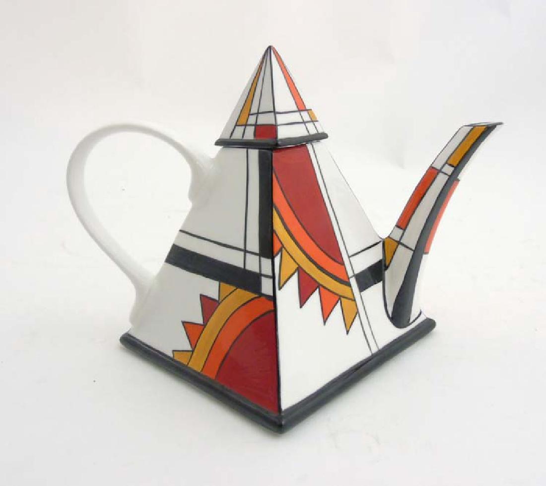 A Brian Wood Art Deco style ''Jazz'' pattern teapot and (1 of 10)