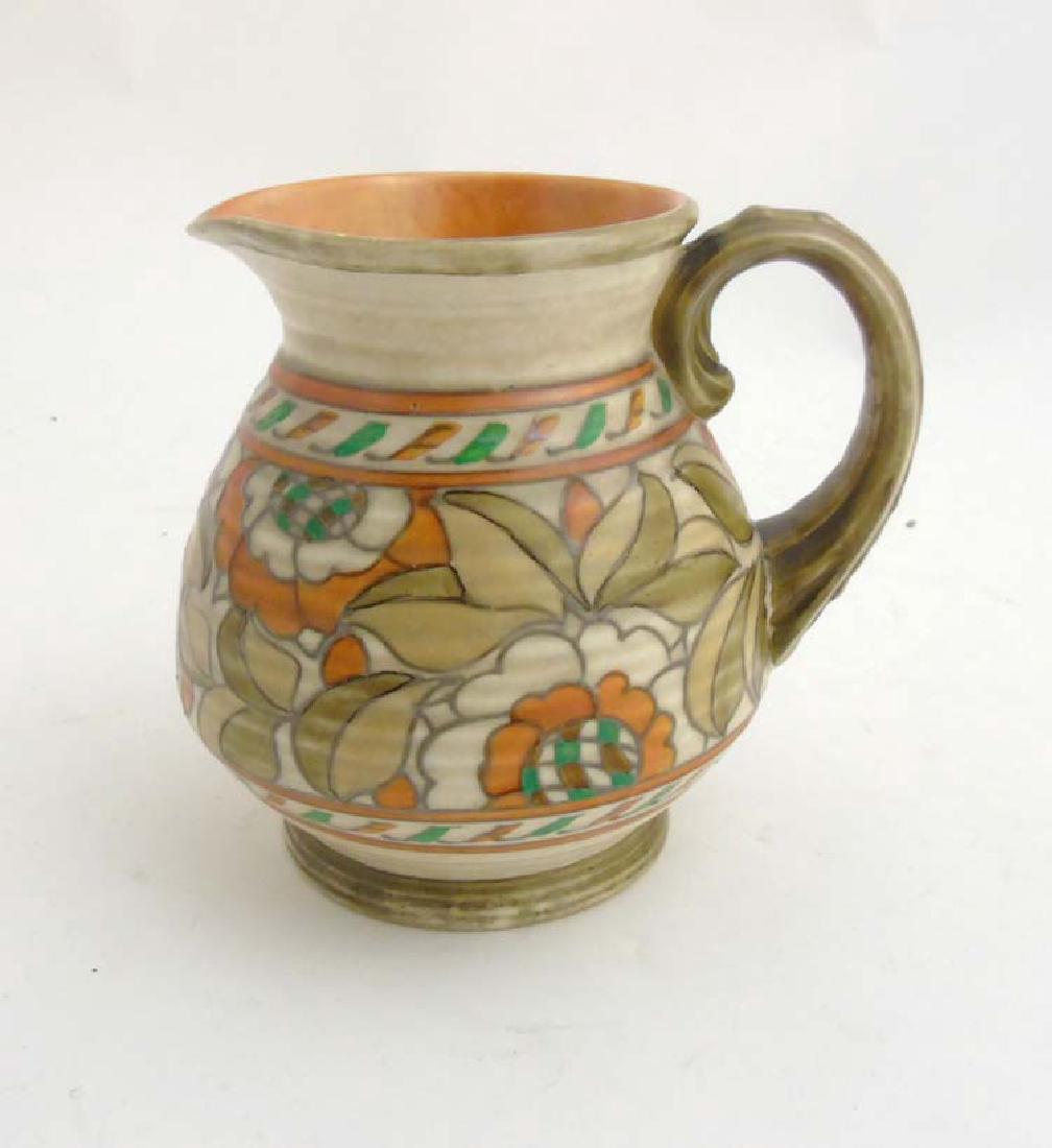 A c1936 Charlotte Rhead Crown Ducal 'Tudor Rose' Jug, (1 of 5)