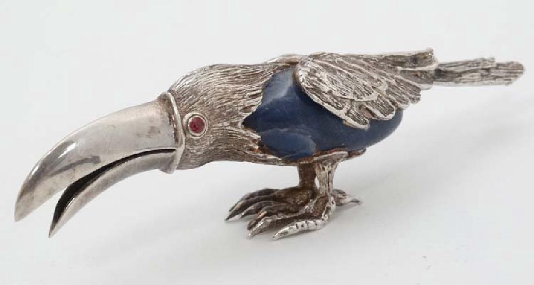 A sterling silver model of a toucan like bird with body (1 of 4)
