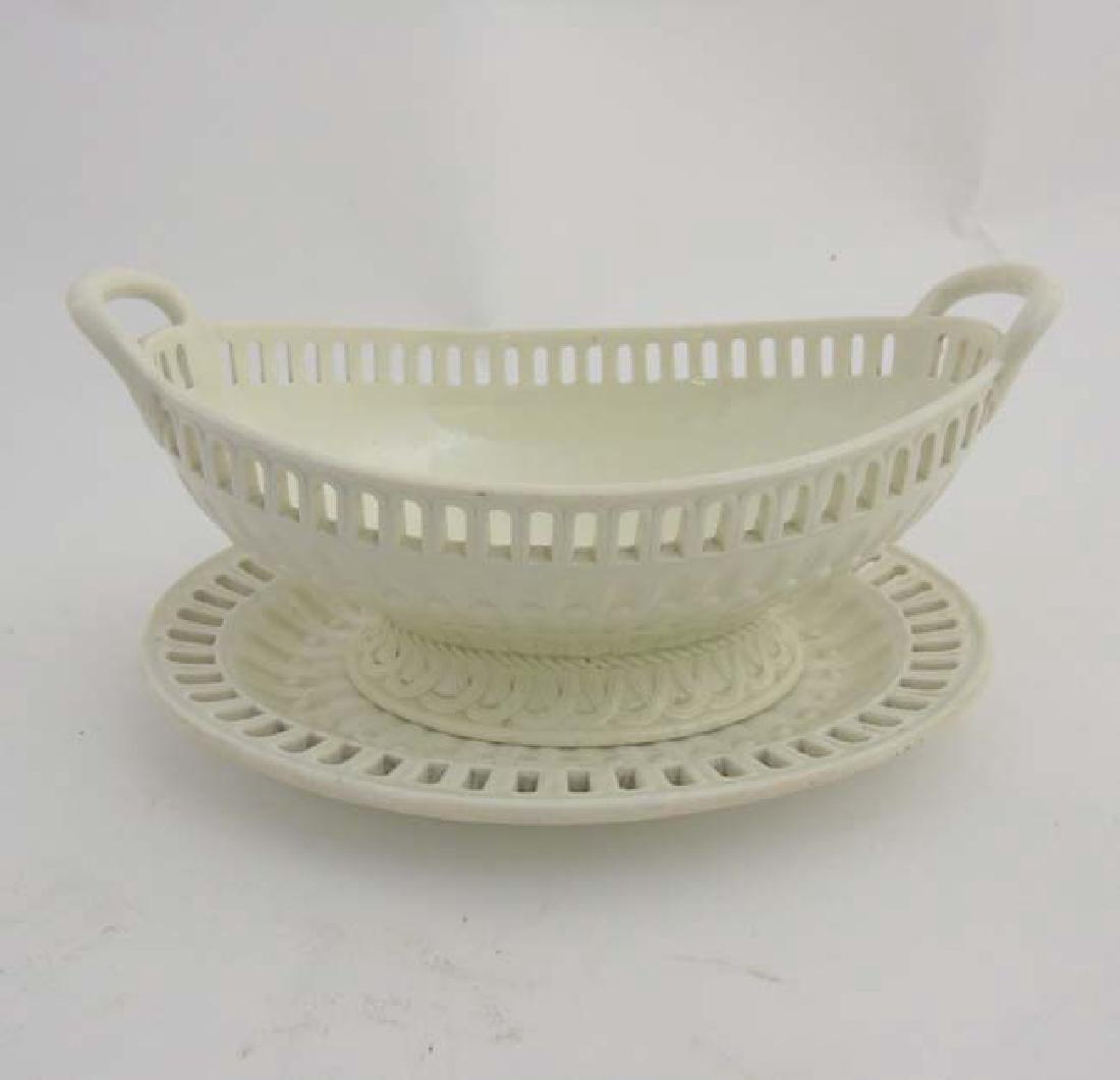 A 19th century Wedgwood reticulated creamware chestnut (1 of 4)
