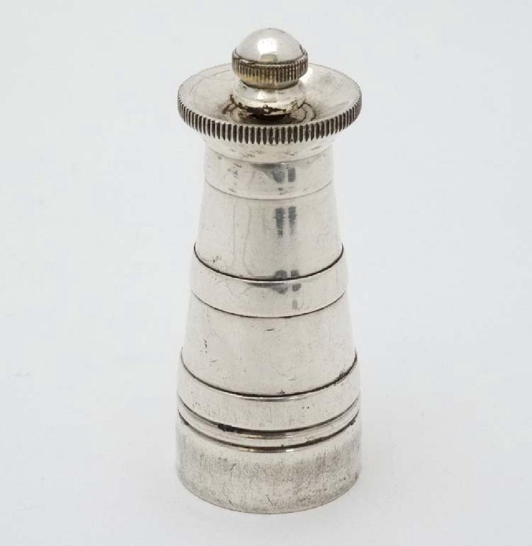 A silver plate pepper mill / grinder with mechanism (1 of 5)