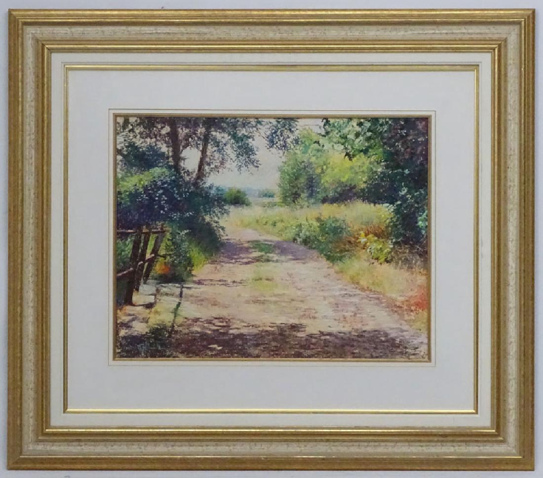 Graham Painter XX, Pastel, 'Whapple Mill Track', Signed: Graham Painter XX, Pastel, 'Whapple Mill Track', Signed lower and labelled verso. 25 1/4 x 29 3/4''