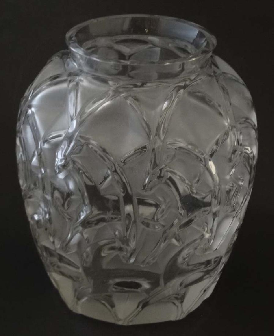 Lalique : A Lalique glass chamois vase. Signed under (1 of 4)