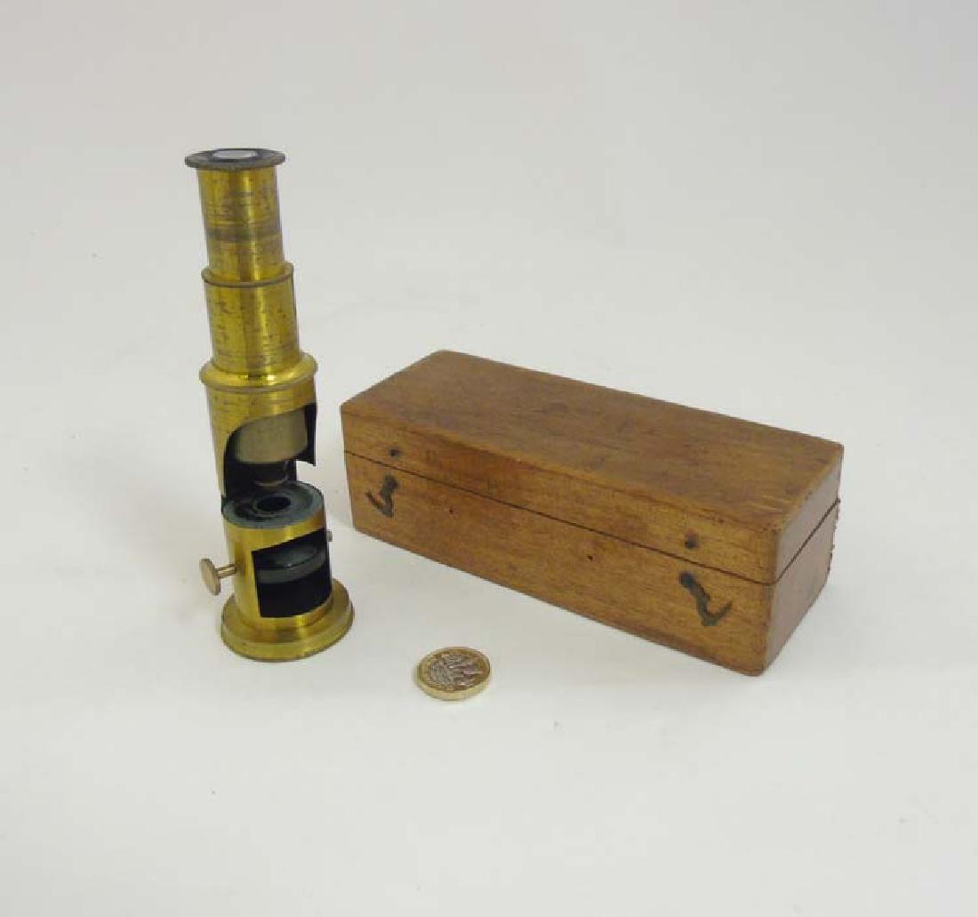 Field Microscope : an circa 1920 lacquered brass (1 of 7)