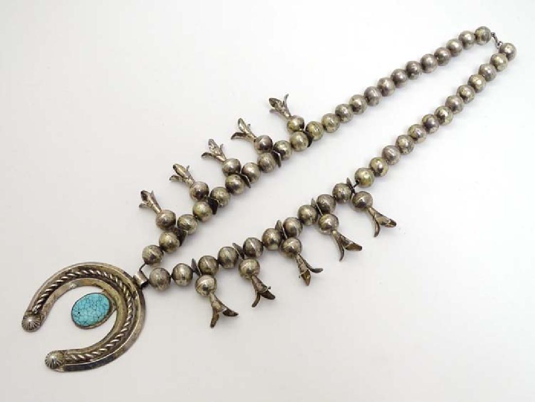 Native American jewellery: A mid 20thC white metal and (1 of 6)