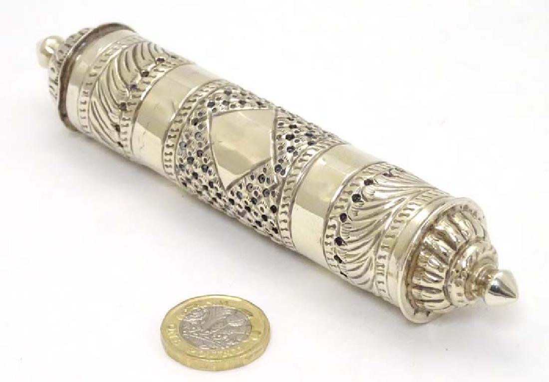 A .925 silver scroll holder /  Mezuzah approx 6'' long (1 of 5)